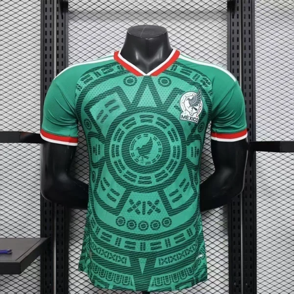 jerseyforge-2026-mexico-soccer-jersey-aztec-front Mexico Style National Team Soccer Jersey Aztec Culture Green
