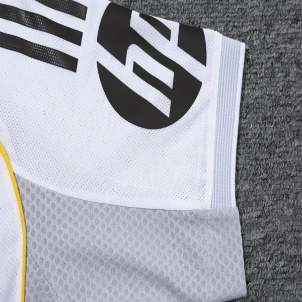 jerseyforge-2026-real-madrid-home-jersey-sleeve-hp-detail 2026 Real Madrid Style Home Soccer Jersey - Elite White & Pink Football Shirt - Unbranded High-Performance Teamwear