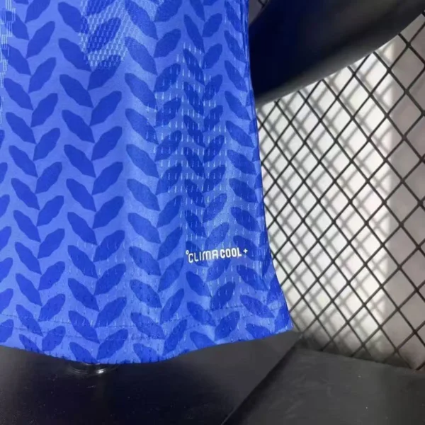 jerseyforge-clima-cool-plus-fabric-tag 2026 Italy Style National Team Soccer Jersey - Azure Blue Leaf Edition - Unbranded High-Performance Teamwear